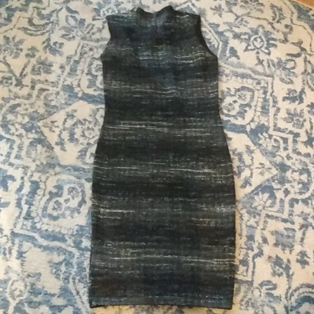 D. Exterior space dye knit wool blend sweater tank dress m - Picture 5 of 5